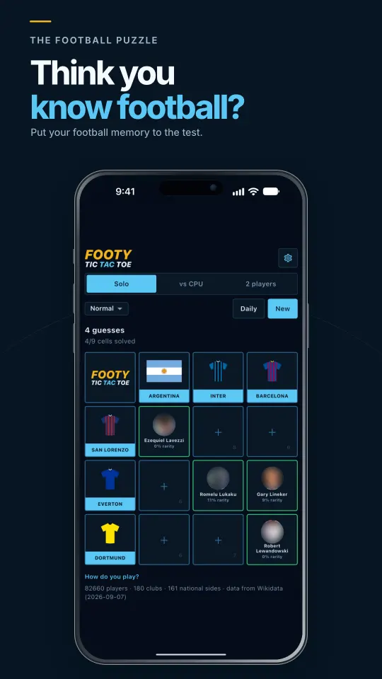 Footy Tic Tac Toe football tic tac toe screenshots 1